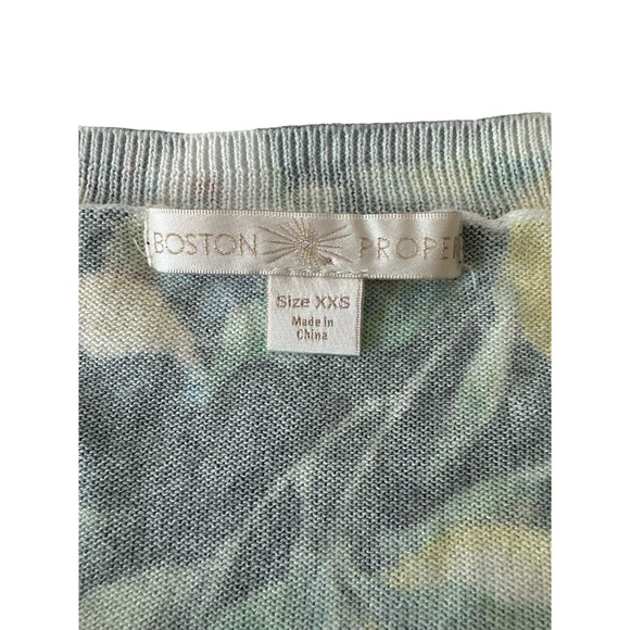 Boston Proper Cardigan Sweater Top Women's XXS Lemons Summer Crop‎ Stretch - Picture 3 of 7